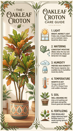 Oakleaf Croton Plant