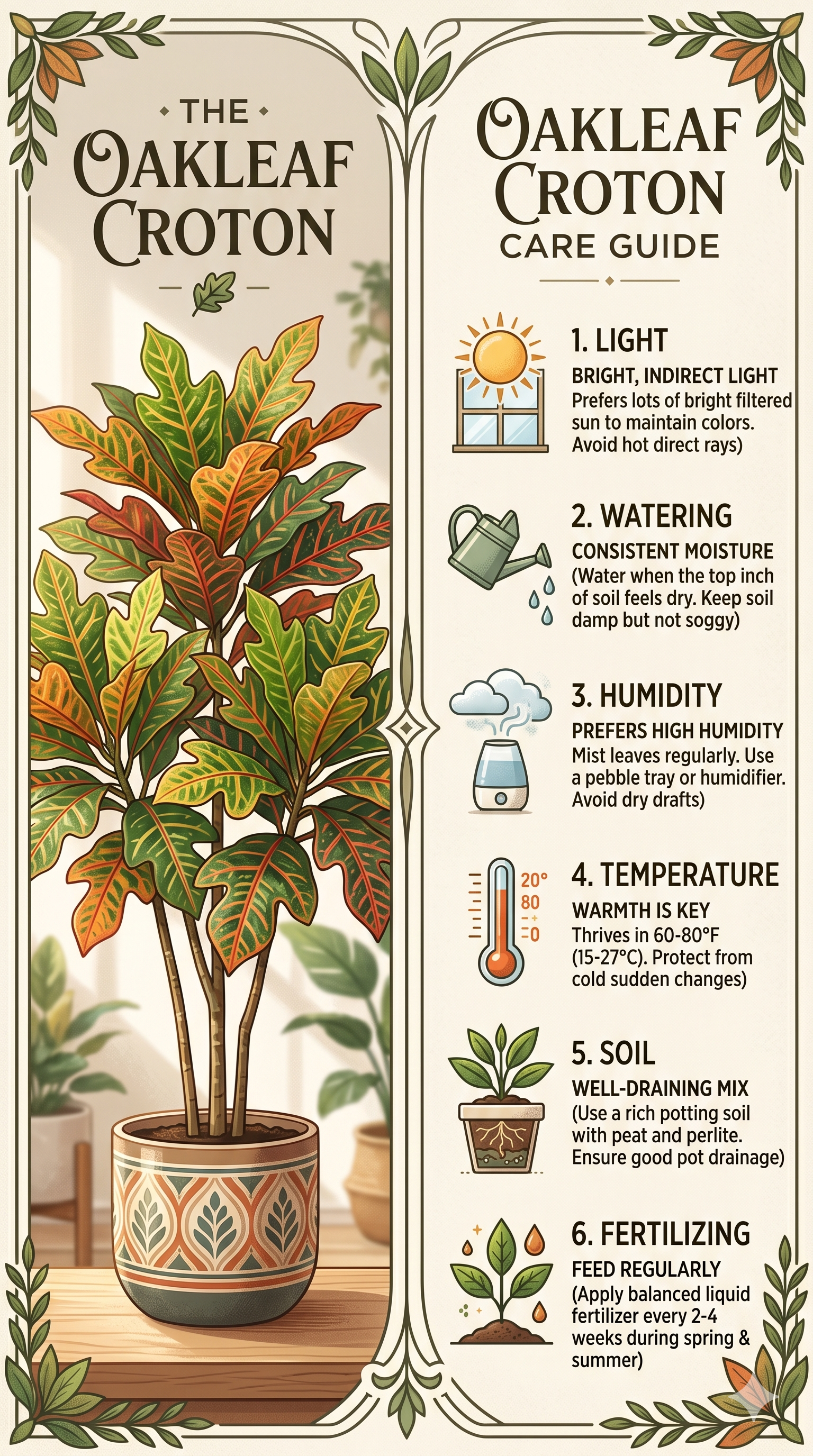 Oakleaf Croton Plant