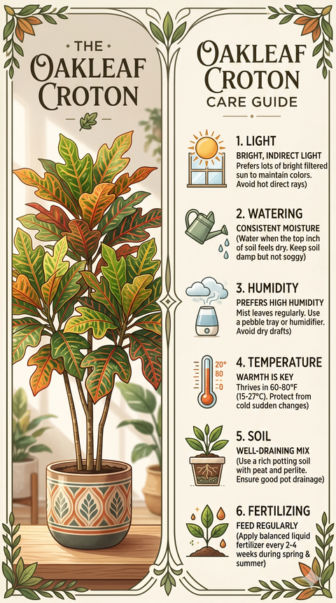 Oakleaf Croton Plant