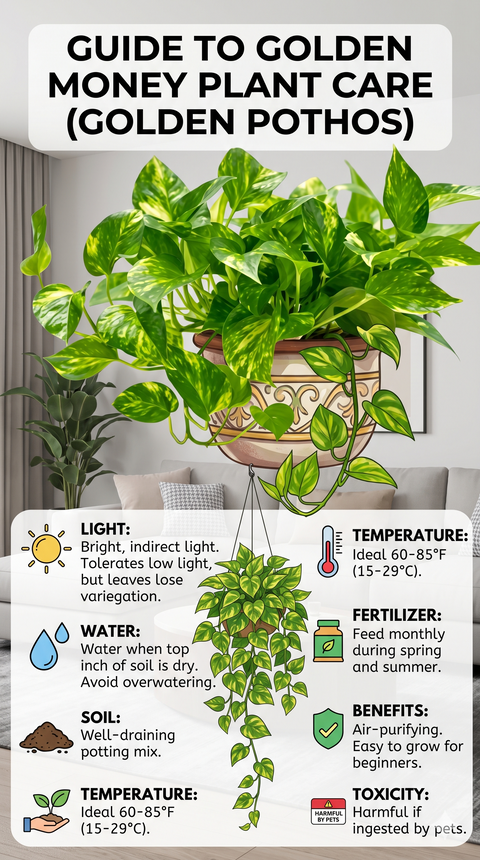 Golden Money Plant (Epipremnum aureum)