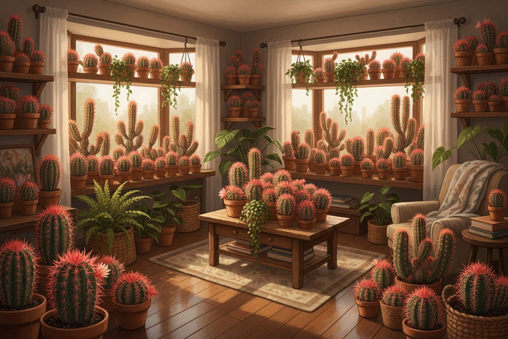 RED HEADED IRISHMAN CACTUS (MAMMILLARIA SPINOSISSIM