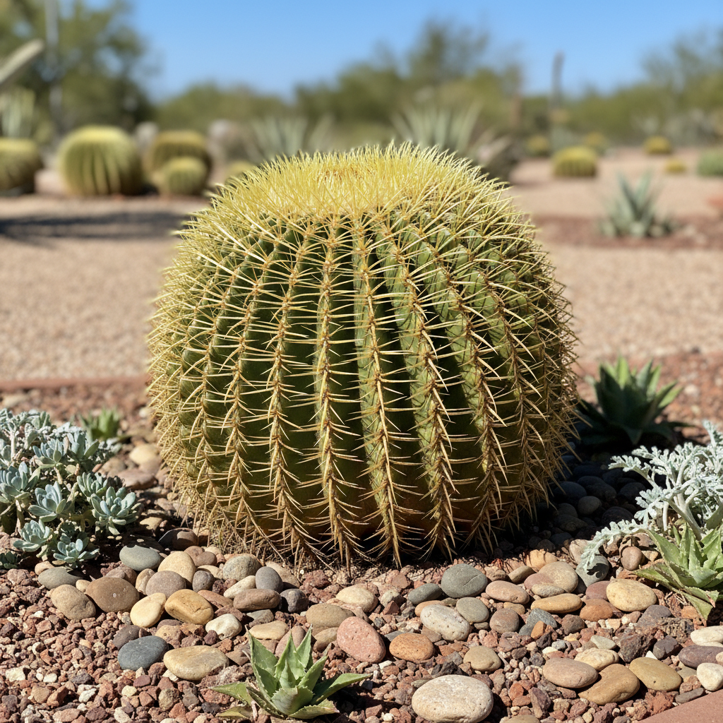Golden Barrel Cactus (Echinocactus grusonii)