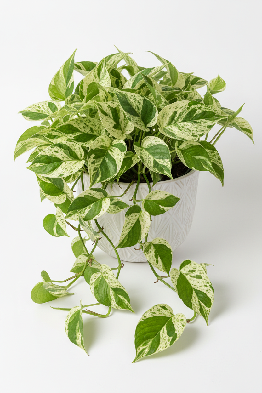 Marble Money Plant (Epipremnum aureum ‘Marble Queen’)