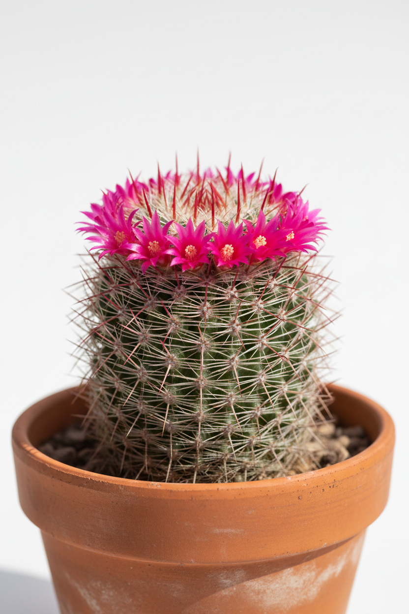 RED HEADED IRISHMAN CACTUS (MAMMILLARIA SPINOSISSIM