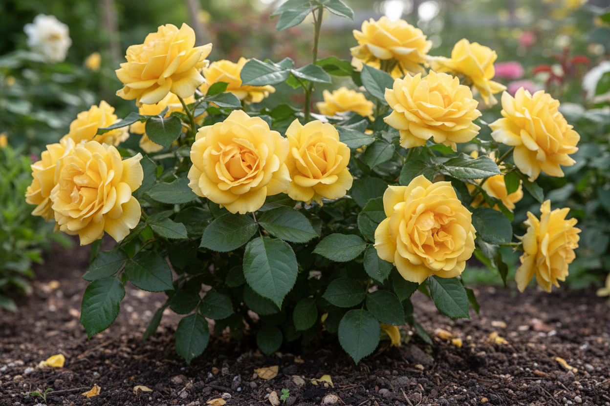 Yellow Impact Color Roses HYBRID YELLOW ROSE – Roots and Stem