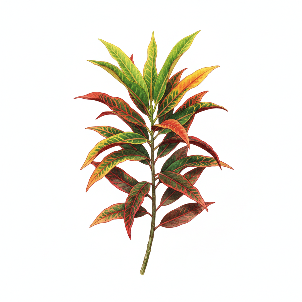 Thin Leaves Croton Plant